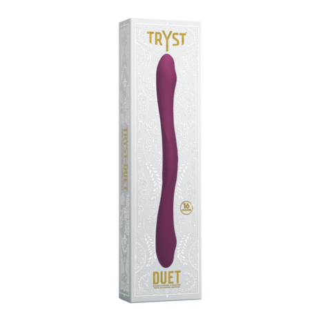 Duet - Dubbel Eind Vibrator met Draadloze Afstandsbediening - Berry