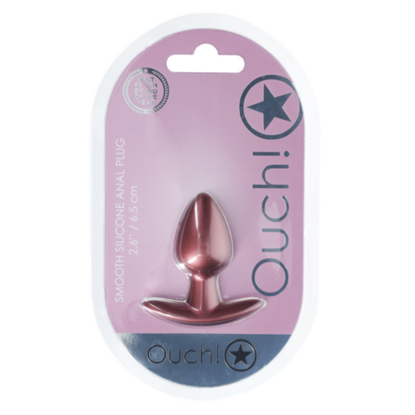 Zachte Silicone Anale Plug - Klein - 2,6 / 6,5 cm - Roségoud