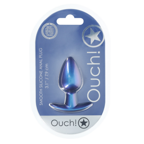 Geleidelijke Silicone Anale Plug - Medium - 3.1 / 7,9 cm - Metallic Blauw