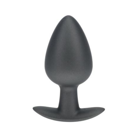 Zachte Siliconen Anale Plug - Groot - 3,5 / 8,9 cm - Gunmetal