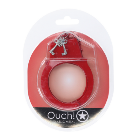 Classic metalen handboeien - Rood