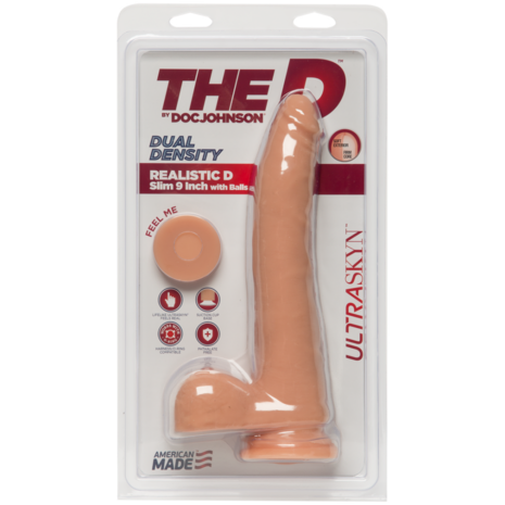 D Slim - Realistische ULTRASKYN Dildo met Ballen - 2 Stukken