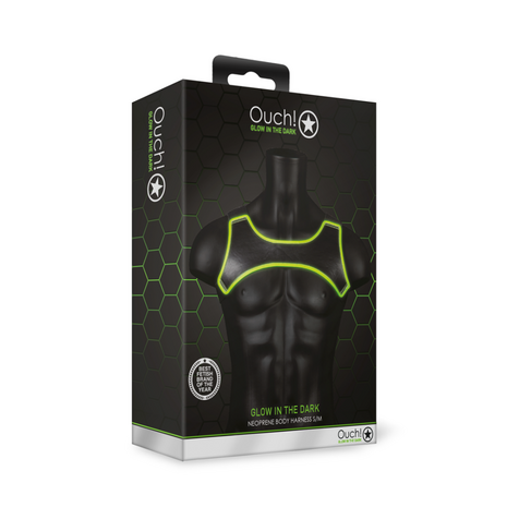 Neopreen Harnas - Glow in the Dark - S/M