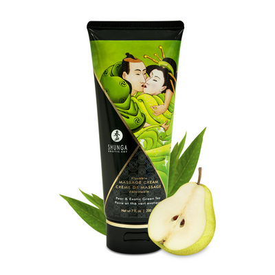 Kissable Massage Cream - Peer en Exotische Groene Thee - 7 floz / 200 ml