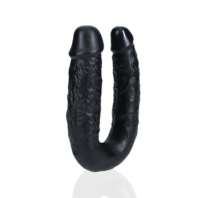 U Vormige Dubbele Dildo 5 / 12,7 cm - Zwart