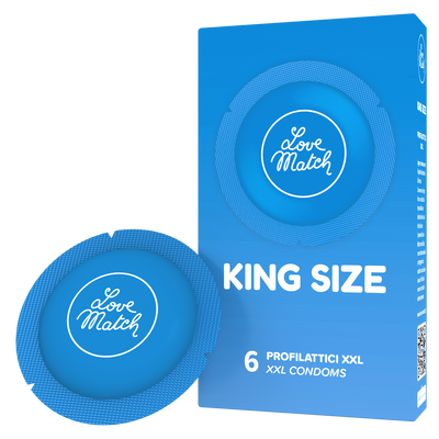 King Size - Condoms - 2.4 " / 60 mm - 6 Pieces