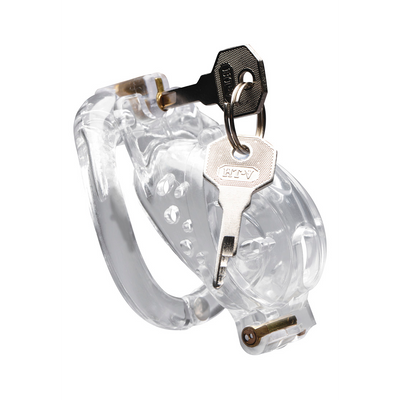 Dubbele Lockdown - Verstelbare Lockable Chastity Cage