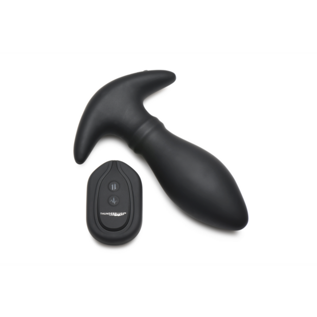 Rim Slide - Sliding Ring Silicone Butt Plug - Zwart