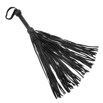 Lederen Suede Flogger - Zwart