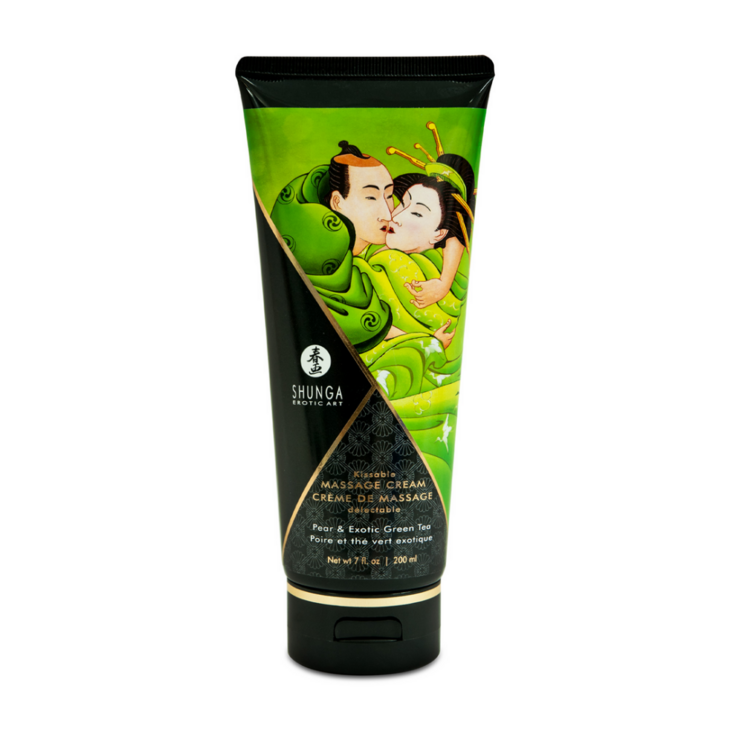 Kissable Massage Cream - Peer en Exotische Groene Thee - 7 floz / 200 ml