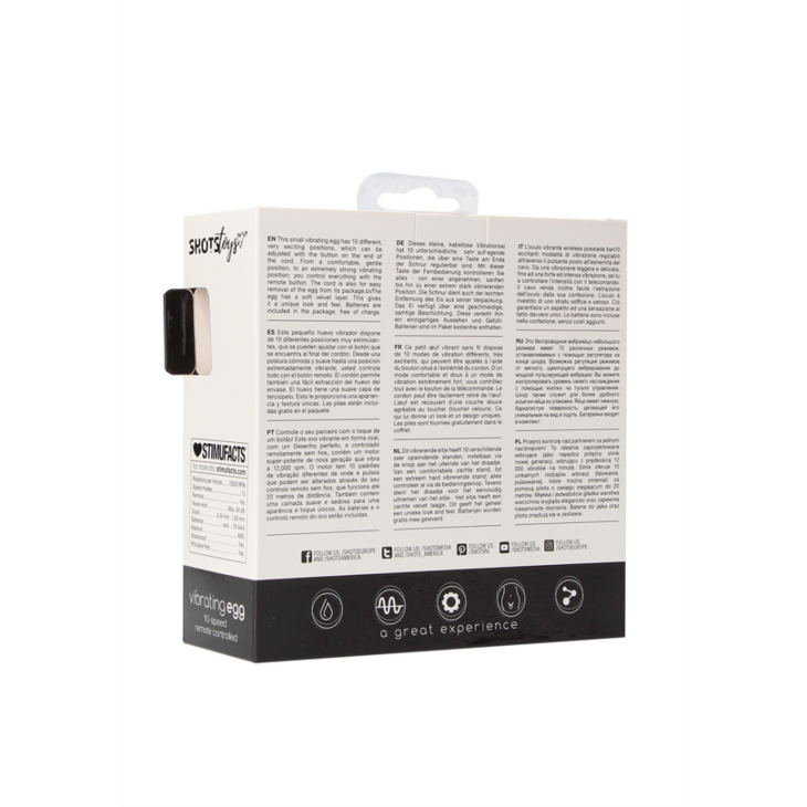 Vibrerende Ei met 10 Snelheden - Zwart