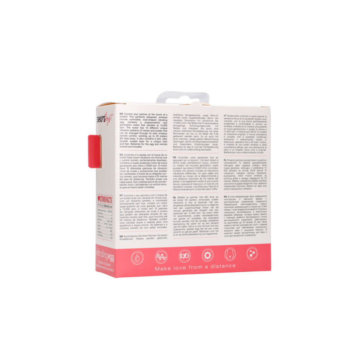 Vibrerende Ei met 10 Snelheden en Afstandsbediening - L - Roze