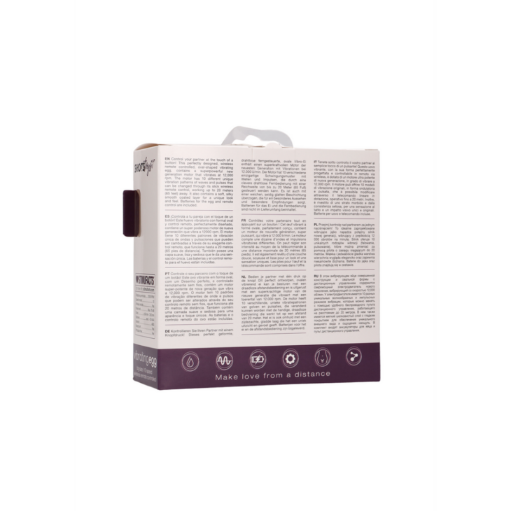 Vibrerende Ei met 10 Snelheden en Afstandsbediening - L - Paars