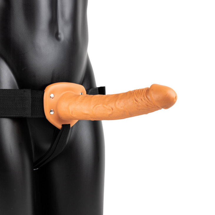 Vibrerende Hollow Strap-On zonder Ballen - 10 / 24,5 cm
