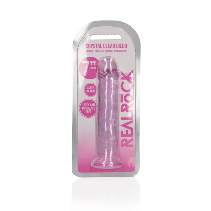 Straight Realistic Dildo with Suction Cup - 7&#039;&#039; / 18