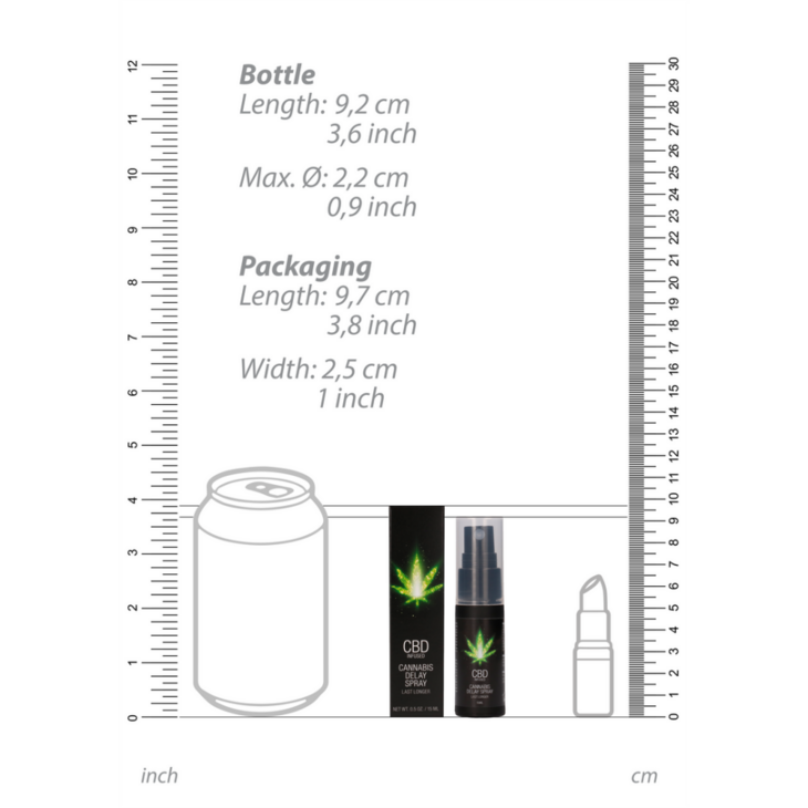 CBD Cannabis Vertraging Spray - 0,5 fl oz / 15 ml