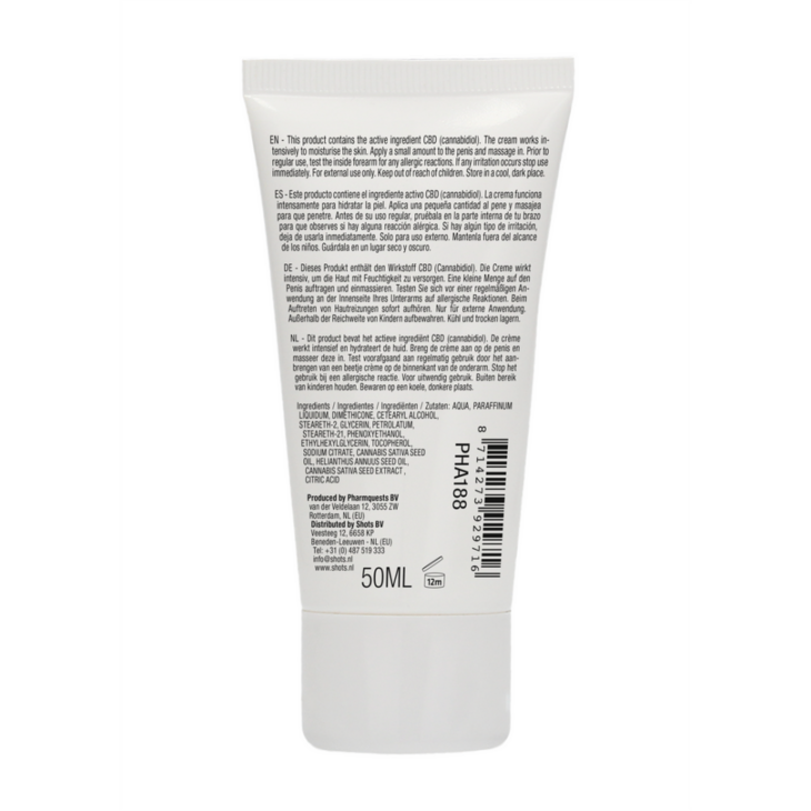 Natuurlijke CBD - Masturba cr&egrave;me voor Hem - 2 fl oz / 50 ml