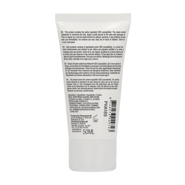 Natuurlijke CBD - Masturbatiecr&egrave;me voor Haar - 2 fl oz / 50 ml