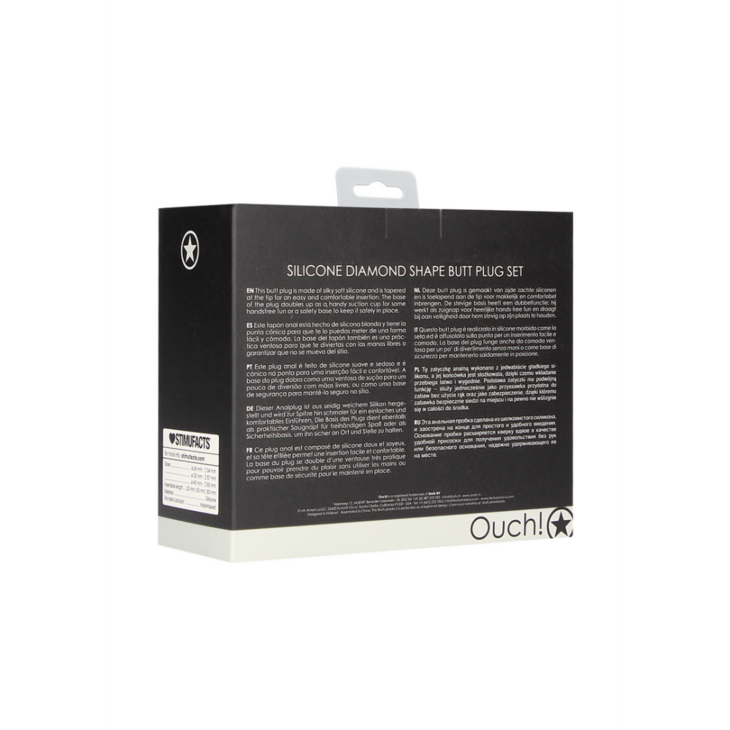 Diamantvormige Butt Plug Set