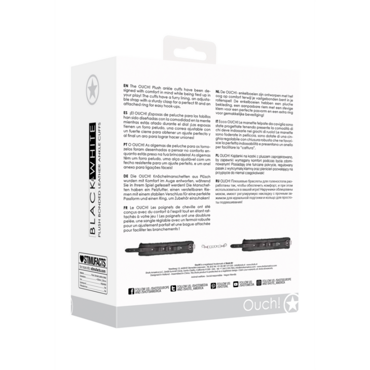 Pluche Gelijmde Leren Enkelboeien