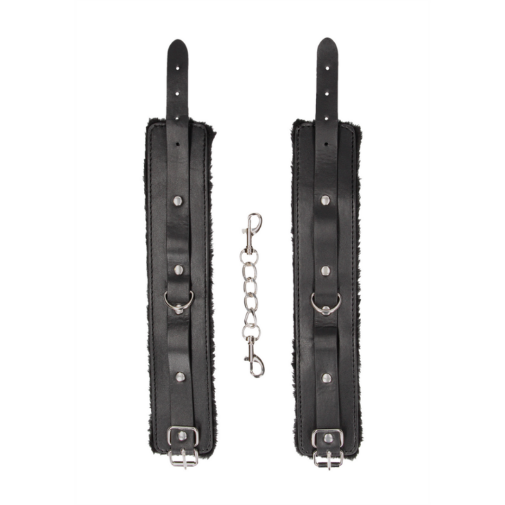 Pluche Gelijmde Leren Enkelboeien