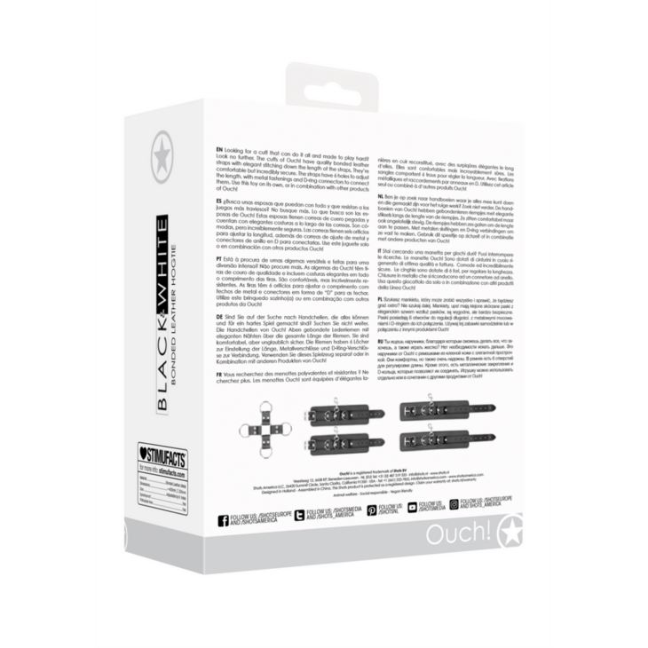 Gelijmd Leren Hogtie met Hand- en Enkelboeien