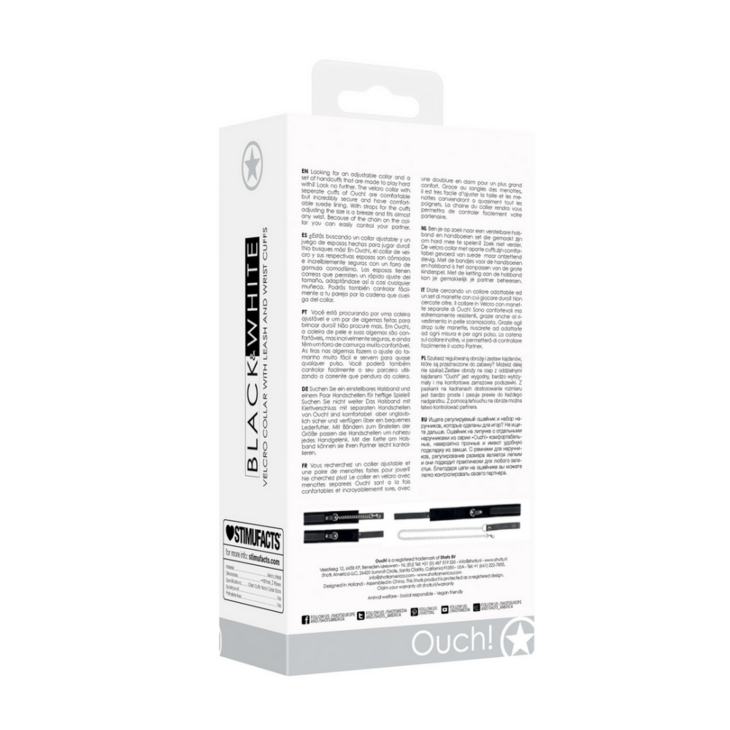 Klittenbandhalsband met Leash en Handboeien