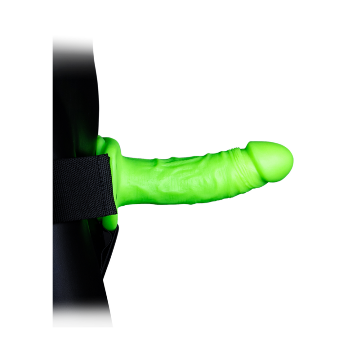 Realistische Strap-On Harnas - Glow in the Dark - 7 / 18 cm