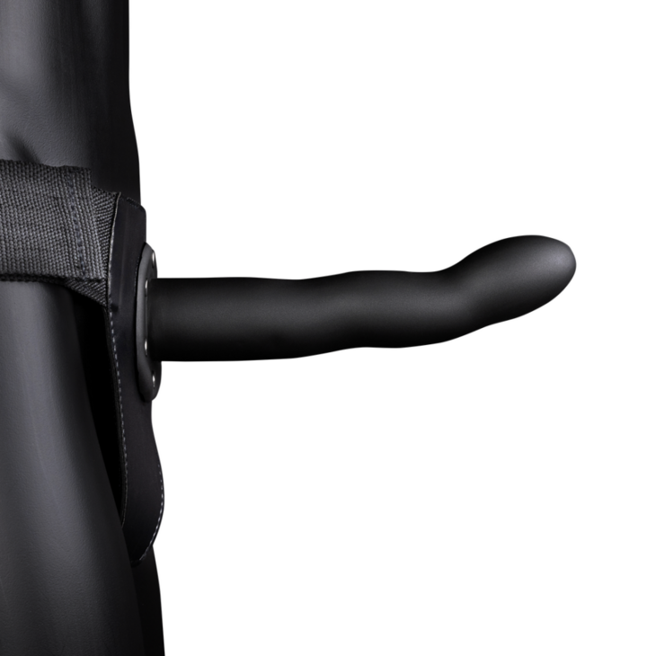 Gebogen Holle Strap-On - 8 / 20 cm - Zwart