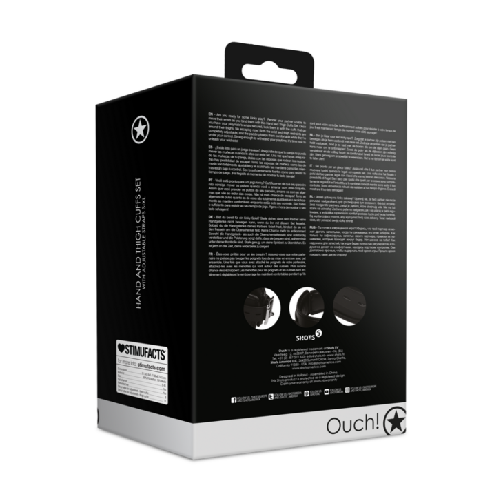 Hand- en dijboeien set - Zwart