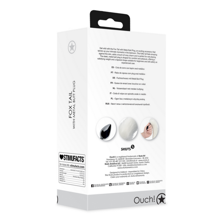 Vossenstaart met metalen buttplug