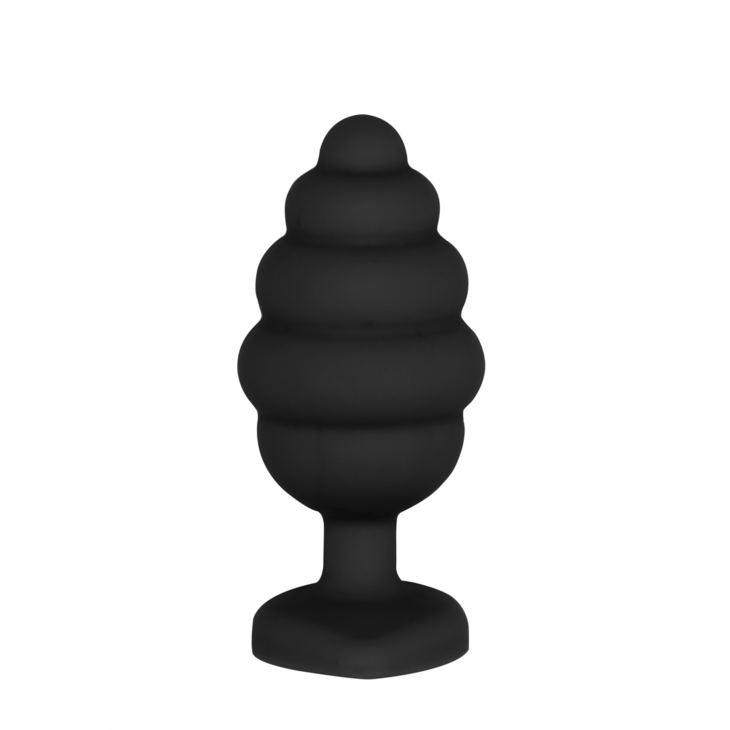 Geribbelde Diamanten Hart Plug - Groot