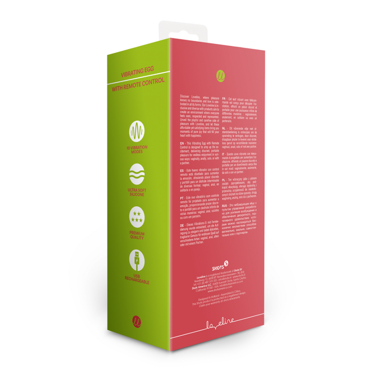 Vibrerend Ei met Afstandsbediening - Aardbei Rood