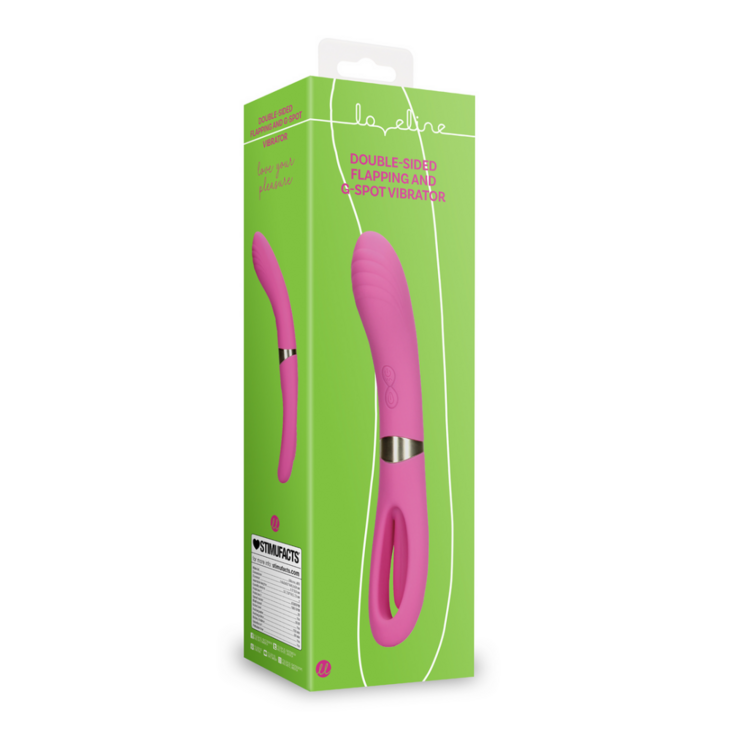 Dubbelzijdige flapper en G-Spot vibrator - Uitbundig Roze