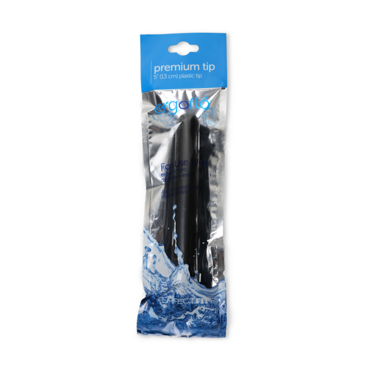 Ergoflo - Premium Tip for Anal Shower - 5&rdquo; / 13 cm - Black