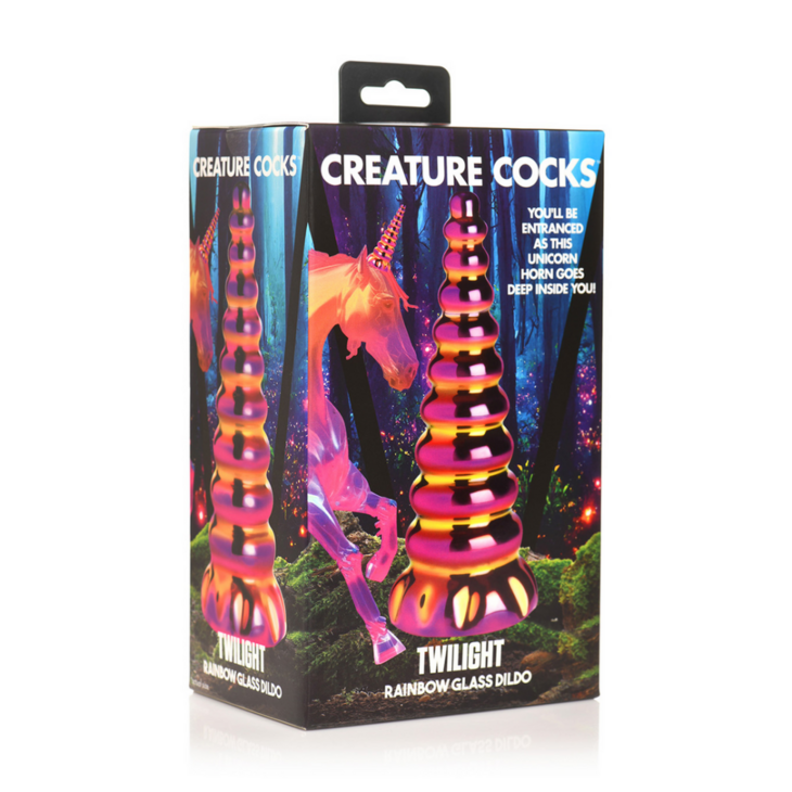 Twilight - Rainbow Glazen Dildo