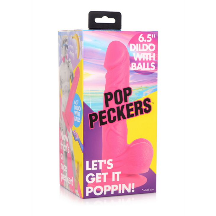 POP - Dildo with Balls - 6.5" / 16.5 cm