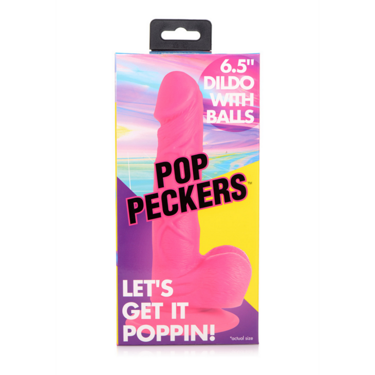 POP - Dildo with Balls - 6.5" / 16.5 cm