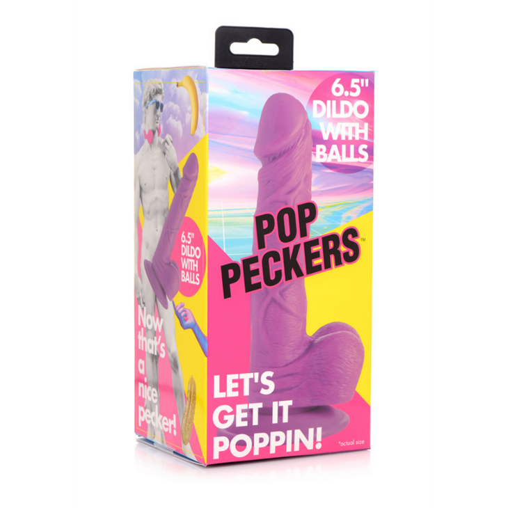 POP - Dildo with Balls - 6.5" / 16.5 cm