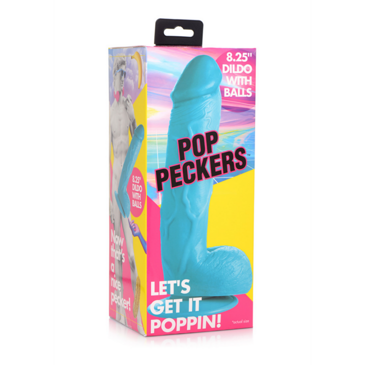 POP - Dildo with Balls - 8.25" / 21 cm