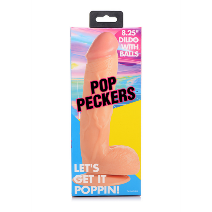 POP - Dildo with Balls - 8.25" / 21 cm