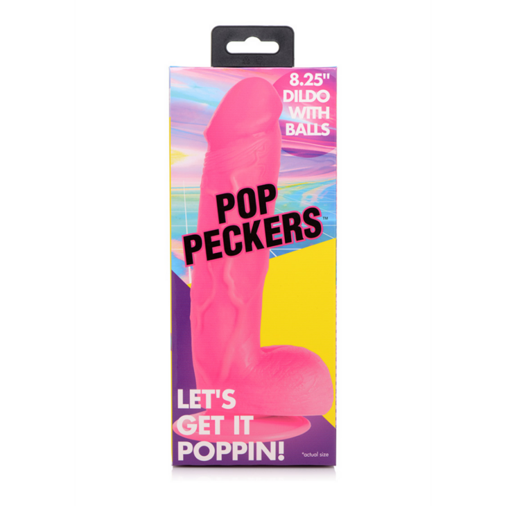 POP - Dildo with Balls - 8.25" / 21 cm