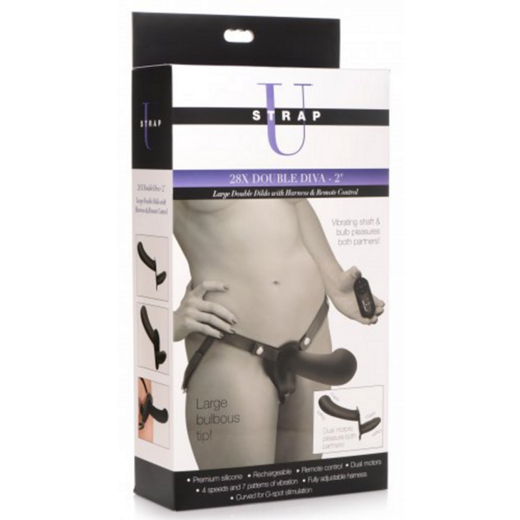 Double Diva - Dubbele Dildo met Harness en Afstandsbediening