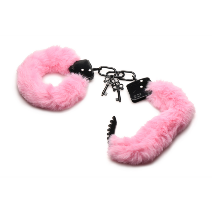 Cuffed in Fur - Furry Handcuffs - Roze