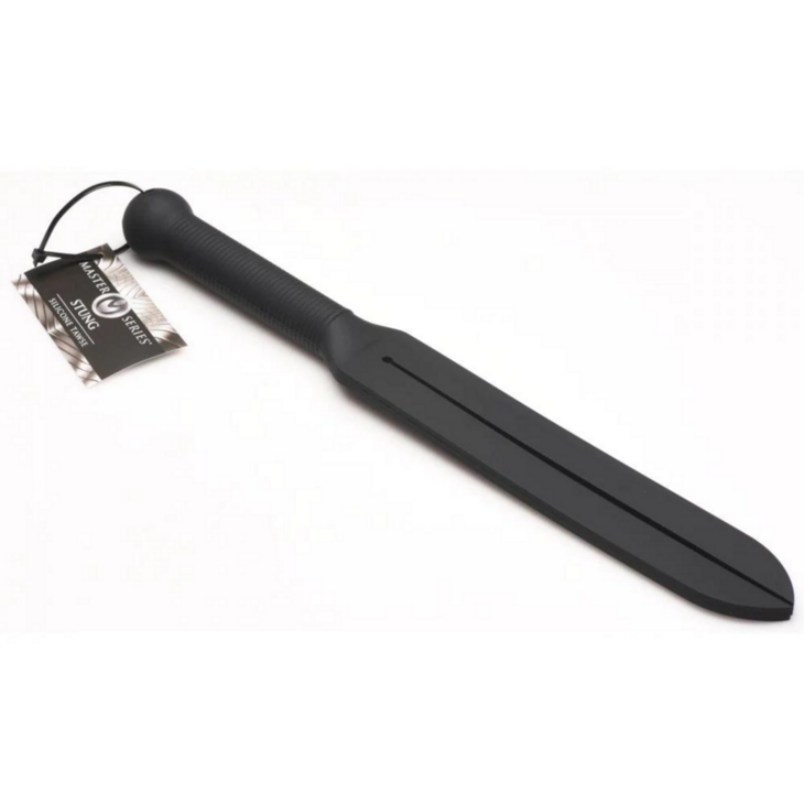 Stung Silicone Tawse - Zwart
