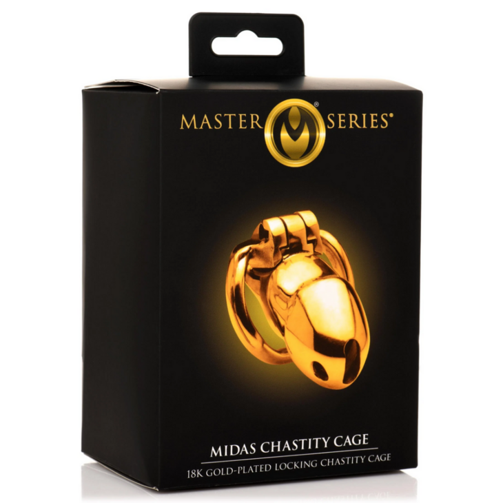 Midas Locking Chastity Cage - 18K Goud Geplateerd - Goud