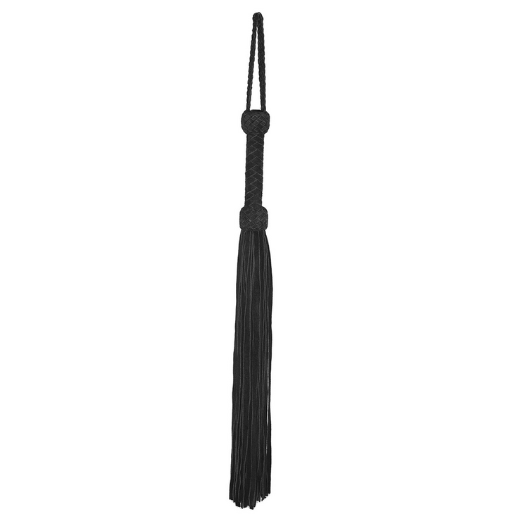 Lederen Suede Flogger - Zwart