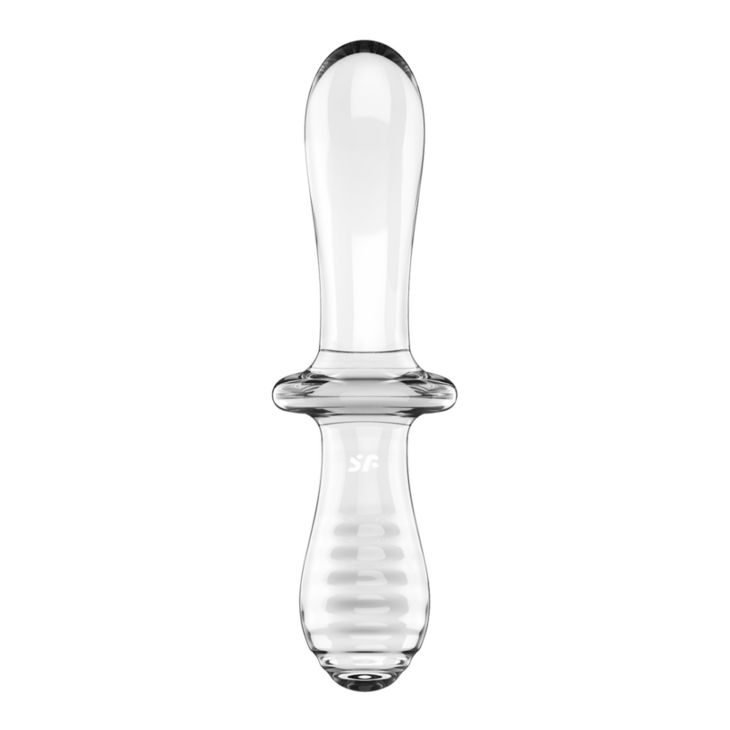 Dubbele Crystal - Glazen Dildo - Transparant