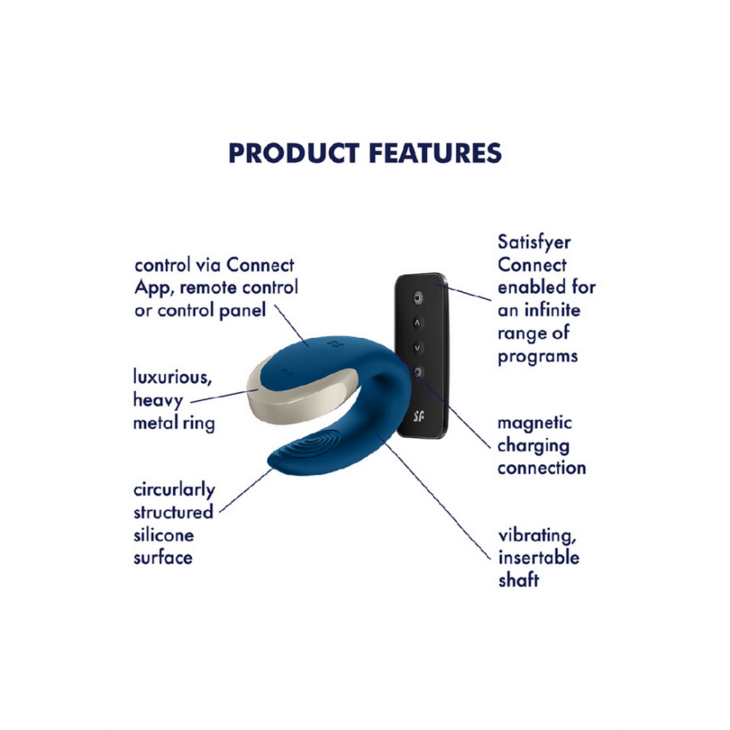 Double Love - Luxe Partner Vibrator - Blauw