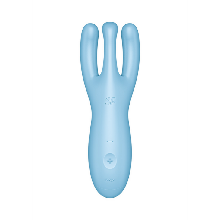 Threesome 4Plus - Lay-on Vibrator with App - Blue